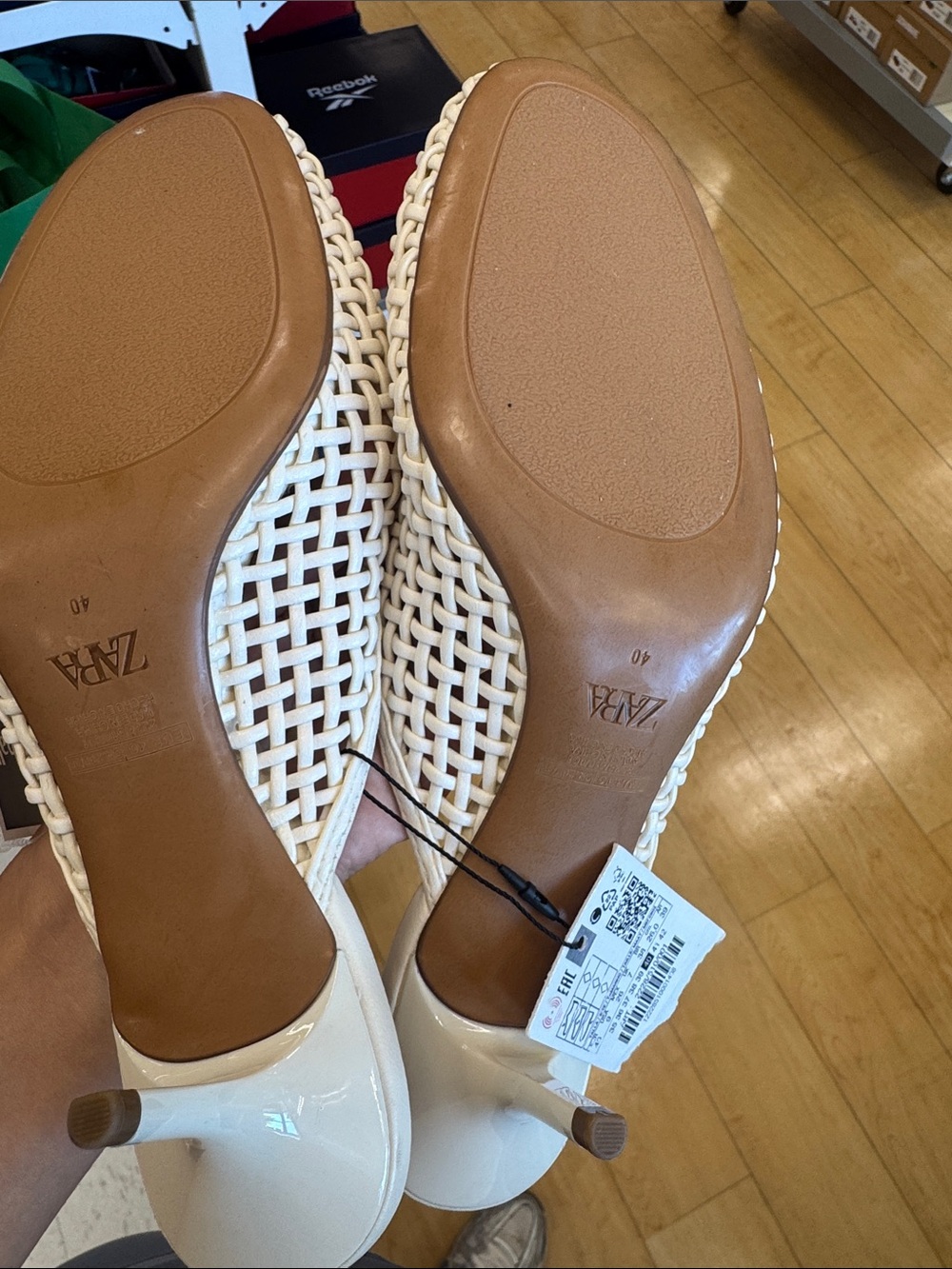 RARE Zara Woven Heeled Mules - Picture 6 of 6
